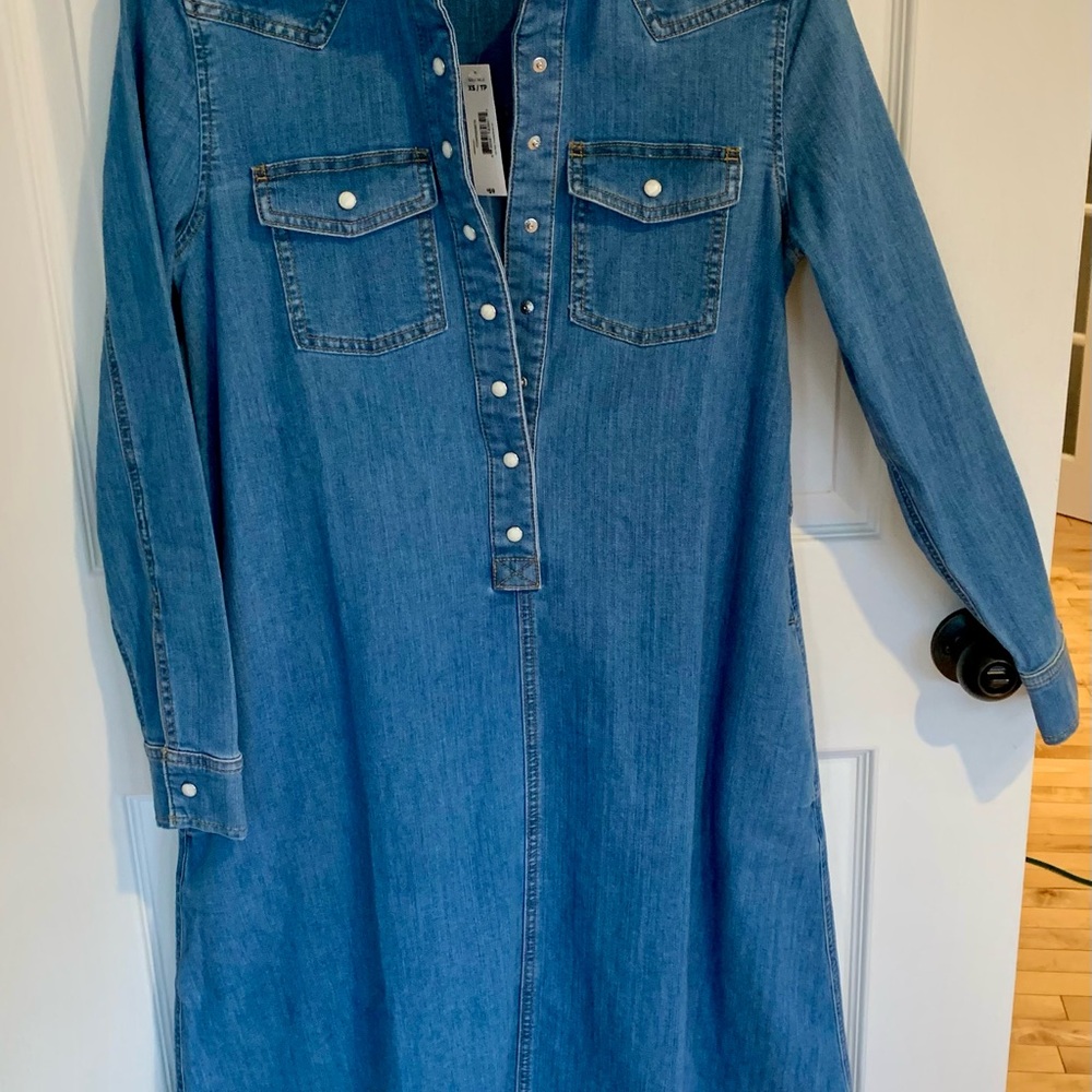 Joe Fresh Blue Denim Shirt Dress